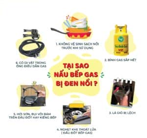 Bếp gas bị đen nồi