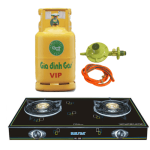 Bộ Bếp Gas Đôi Gia Đình Vàng 12kg