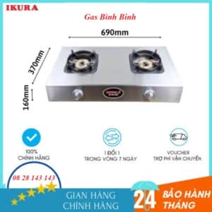 Bếp Khè Mặt Inox 2 Lò-Bếp Công Nghiệp