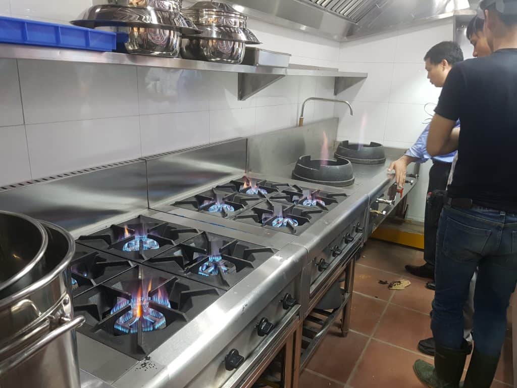 Tiêu chuẩn của hệ thống gas nhà hàng khách sạn an toàn