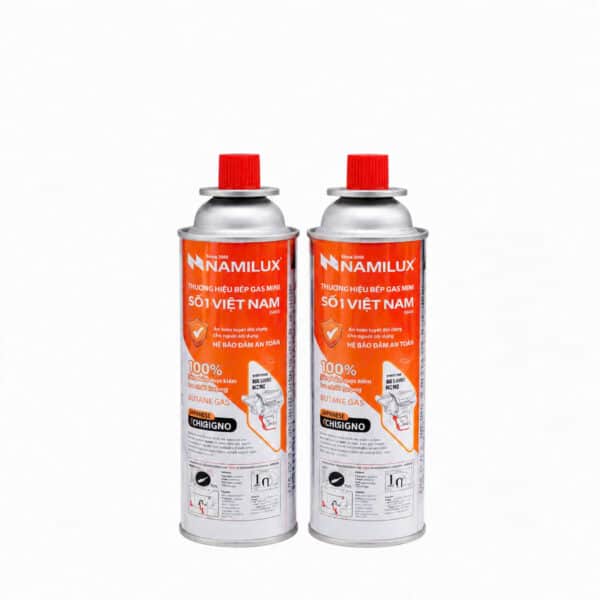 Bình gas mini NaMilux trong ảnh sản phẩm trên website Gasmini